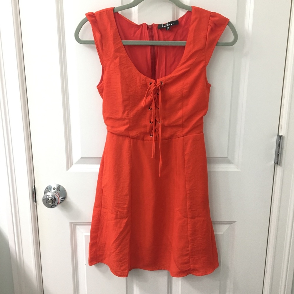 Lulu’s mini dress extra small red skater sleeveless